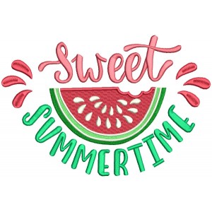 Sweet Summertime Watermelon Filled Machine Embroidery Design Digitized Pattern